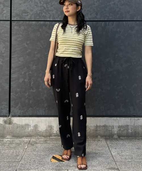 HLAADA(フラーダ)の「(HLAADA for ROSEBUD)EMBROIDERED PANTS(その他パンツ・レディース・ブラック/オフホワイト・ONE SIZE)」の21枚目の写真