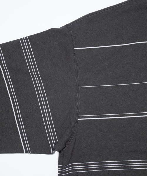 F/CE. （エフシーイー）の「F/CE. RE LOGO LONG SLEEVE BORDER T / エフシーイー  リロゴロングスリーブボーダーティー（Tシャツ/カットソー・メンズ・ブラック/グレー・SMALL/MEDIUM/LARGE/X-LARGE）」の6枚目の写真