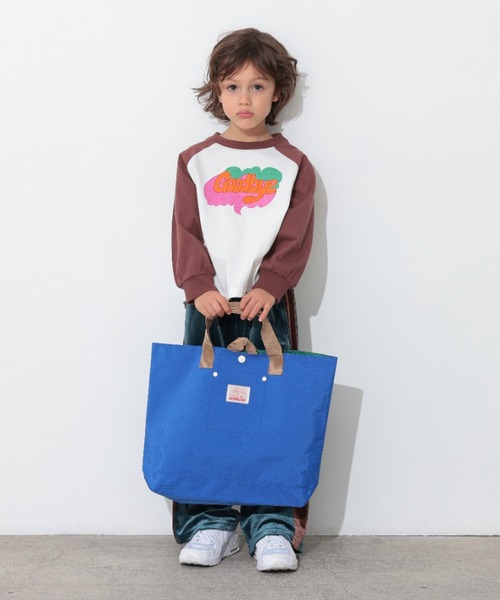 Ocean&Ground（オーシャン&グラウンド）の「ﾚｯｽﾝBAG GOODAY（トートバッグ・キッズ・エメラルド/ブラック/レッド/ピンク/グリーン/ダークネイビー/ターコイズブルー/ブルー/マスタード/ミント/ラベンダー/ライトパープル/ベージュ・FREE）」の15枚目の写真