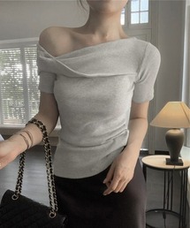 片方オフショルtシャツ レディース 半袖