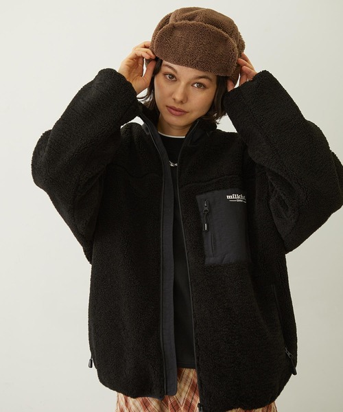 MILKFED./ ロゴジャケット MILKFED. スタジャン LOGO PATCH QUILTED JACKET レディース