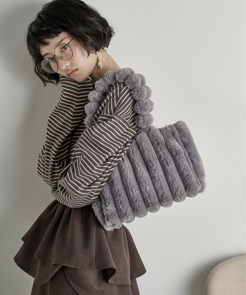 キルトフェイクファーミニトート（トートバッグ）｜THE YOn（ザヨン