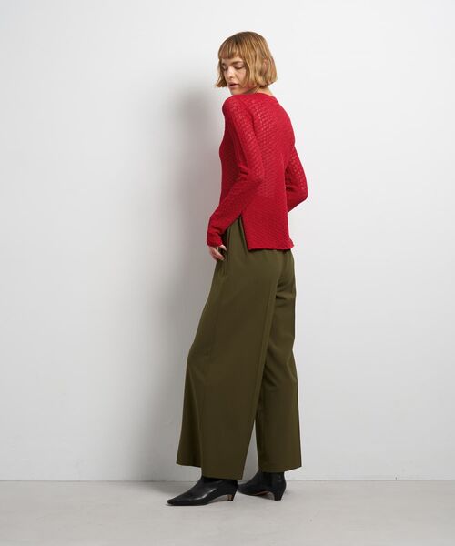 LANVIN en Bleu（ランバンオンブルー）の「シアーレースニット（ニット/セーター・レディース・レッド/ブラック/オフホワイト・38）」の5枚目の写真