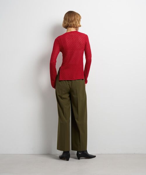 LANVIN en Bleu（ランバンオンブルー）の「シアーレースニット（ニット/セーター・レディース・レッド/ブラック/オフホワイト・38）」の6枚目の写真