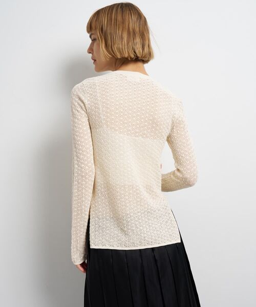 LANVIN en Bleu（ランバンオンブルー）の「シアーレースニット（ニット/セーター・レディース・レッド/ブラック/オフホワイト・38）」の16枚目の写真