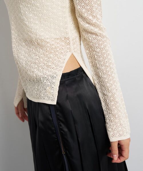 LANVIN en Bleu（ランバンオンブルー）の「シアーレースニット（ニット/セーター・レディース・レッド/ブラック/オフホワイト・38）」の17枚目の写真