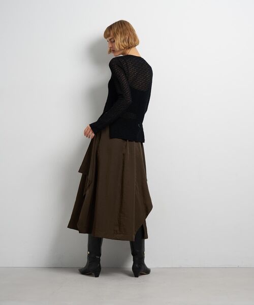 LANVIN en Bleu（ランバンオンブルー）の「シアーレースニット（ニット/セーター・レディース・レッド/ブラック/オフホワイト・38）」の20枚目の写真