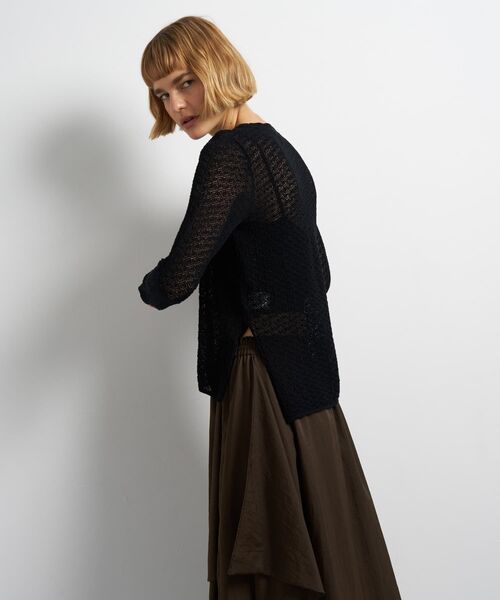 LANVIN en Bleu（ランバンオンブルー）の「シアーレースニット（ニット/セーター・レディース・レッド/ブラック/オフホワイト・38）」の21枚目の写真