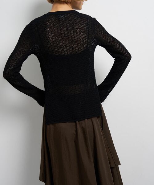 LANVIN en Bleu（ランバンオンブルー）の「シアーレースニット（ニット/セーター・レディース・レッド/ブラック/オフホワイト・38）」の22枚目の写真