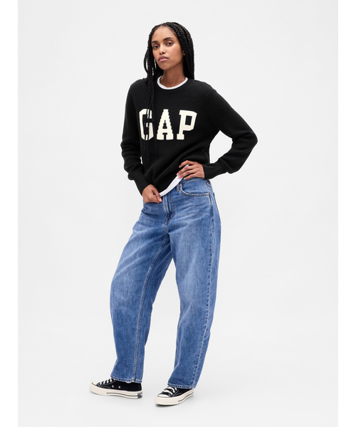 GAP（ギャップ）の「GAPロゴ インターシャセーター（ニット/セーター・レディース・グリーン/ホワイト/ブラック/レッド・XS/S/M/L/XL/XXS）」の6枚目の写真