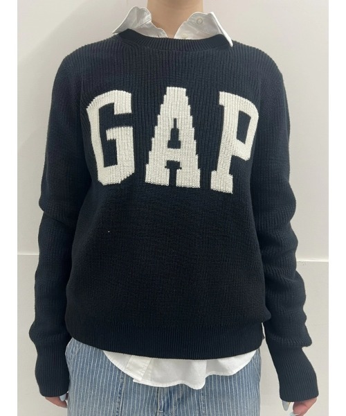 値下げGAPニット セール】GAPロゴ インターシャセーター（ニット/セーター）｜GAP