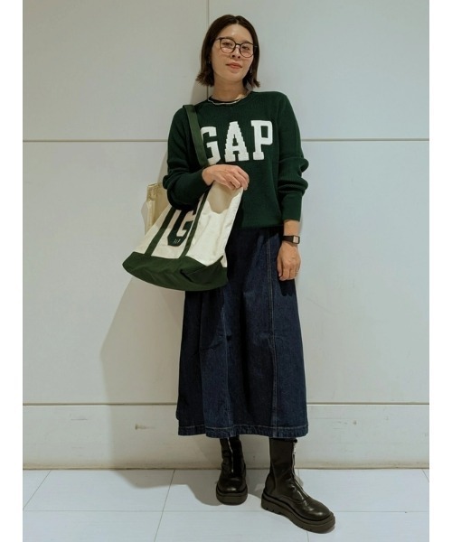 GAP（ギャップ）の「GAPロゴ インターシャセーター（ニット/セーター・レディース・グリーン/ホワイト/ブラック/レッド・XS/S/M/L/XL/XXS）」の13枚目の写真