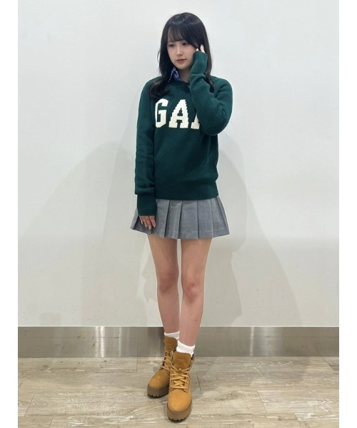 GAP（ギャップ）の「GAPロゴ インターシャセーター（ニット/セーター・レディース・グリーン/ホワイト/ブラック/レッド・XS/S/M/L/XL/XXS）」の16枚目の写真