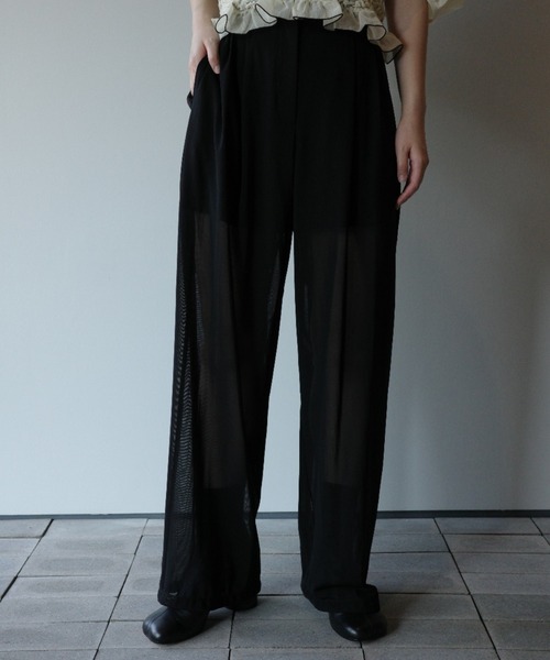 CLANE SHEER TUCK PANTS（その他パンツ）｜CLANE（クラネ）の  