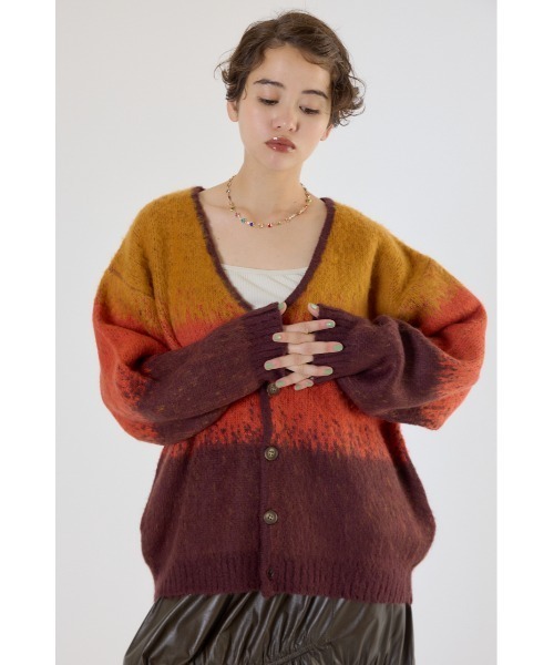 RODEO CROWNS WIDE BOWL(ロデオクラウンズワイドボウル)の「アソートシャギーニットカーディガン(カーディガン/ボレロ・レディース・ホワイト系その他/ブルー系その他/グリーン系その他/グレー系その他/オレンジ系その他・MEDIUM/LARGE)」の13枚目の写真