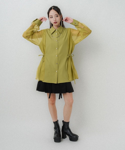 セール】シアーキリカエデザインシャツ(HARE)（シャツ/ブラウス