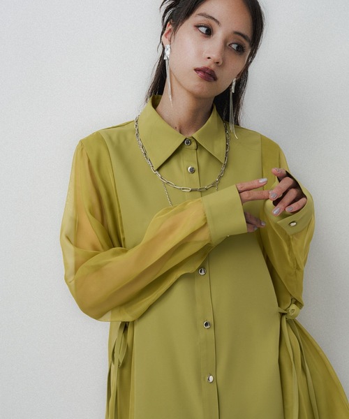 セール】シアーキリカエデザインシャツ(HARE)（シャツ/ブラウス