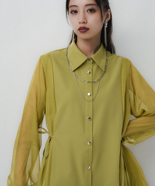 【値下げ！！】HARE シアーキリカエプリーツシャツ ブルー【新品未使用】 楽天市場】シアーキリカエプリーツシャツ HARE ハレ トップス