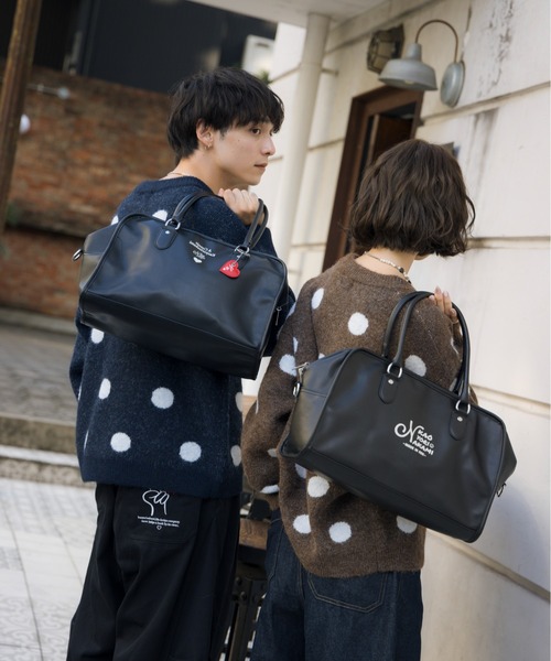 kaoyorinakami（カオヨリナカミ）の「dot logo knit / ドットロゴニット（ニット/セーター・メンズ・ブラウン/ネイビー・SMALL/MEDIUM/LARGE/X-LARGE）」の16枚目の写真