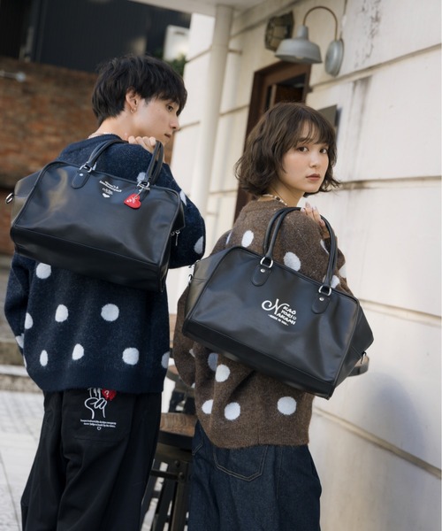 kaoyorinakami（カオヨリナカミ）の「dot logo knit / ドットロゴニット（ニット/セーター・メンズ・ブラウン/ネイビー・SMALL/MEDIUM/LARGE/X-LARGE）」の17枚目の写真