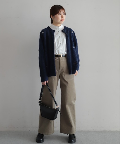 ⚠︎いかけや様 モヘヤミックス ホース刺繍カーデ | NOMBRE IMPAIR