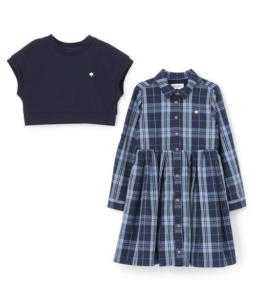 オーガストチェックシャツワンピース&トップスセット（シャツ