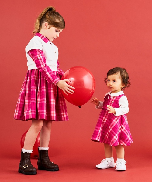 オーガストチェックシャツワンピース&トップスセット（シャツ