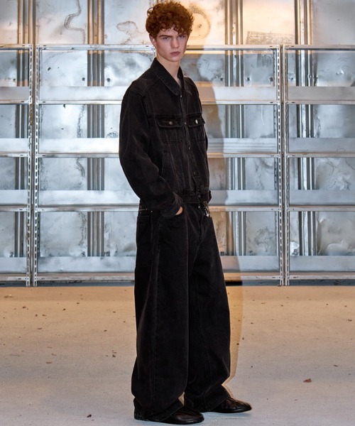 OY(オーワイ)の「『OY/オーワイ』STUD DENIM TRUCKER JACKET/スタッズデニム トラックジャケット(デニムジャケット・レディース・ブラック・L)」の10枚目の写真