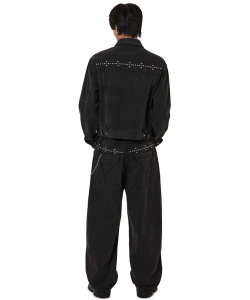 OY(オーワイ)の「『OY/オーワイ』STUD DENIM TRUCKER JACKET/スタッズデニム トラックジャケット(デニムジャケット・レディース・ブラック・L)」の6枚目の写真