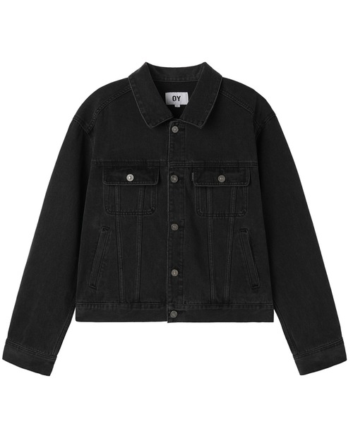 OY(オーワイ)の「『OY/オーワイ』STUD DENIM TRUCKER JACKET/スタッズデニム トラックジャケット(デニムジャケット・レディース・ブラック・L)」の11枚目の写真