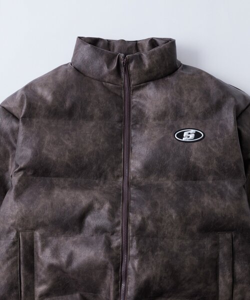 WHO'S WHO gallery（フーズフーギャラリー）の「【UNISEXS】Sロゴヴィンテージライクレザーブルゾン（ダウンジャケット/コート・レディース・ブラック/ブラウン・MEDIUM/LARGE）」の11枚目の写真