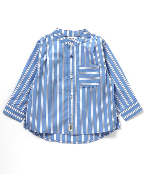 BREEZE（ブリーズ）の「【リンク/ジュニア対応】ノーカラーシャツ（シャツ/ブラウス・キッズ・オフホワイト/ブラック/アイボリー/ストライプ・130/120/110/100/90/140/80）」の17枚目の写真