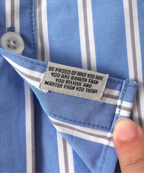 BREEZE（ブリーズ）の「【リンク/ジュニア対応】ノーカラーシャツ（シャツ/ブラウス・キッズ・オフホワイト/ブラック/アイボリー/ストライプ・130/120/110/100/90/140/80）」の20枚目の写真