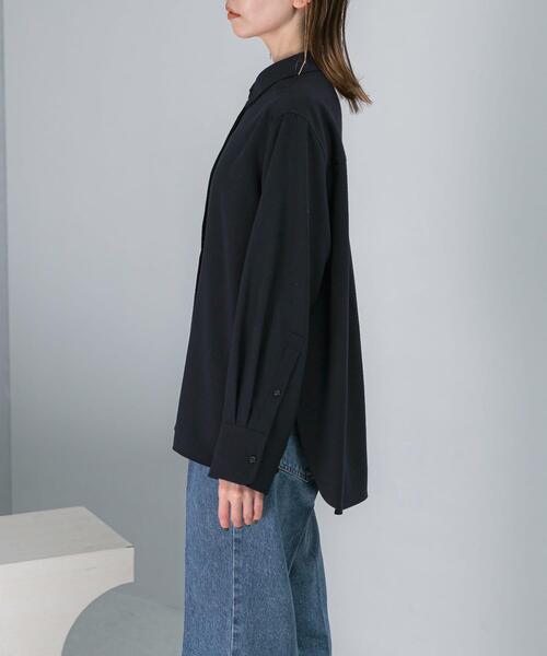 URBAN RESEARCH ROSSO WOMEN（アーバンリサーチ　ロッソ）の「イージーケアウーステッドシャツ（シャツ/ブラウス・レディース・ネイビー/バーガンディー・FREE）」の18枚目の写真