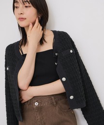 VIS | ファンシーツイードメタルボタンカーディガン(カーディガン/ボレロ)