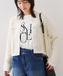 VIS | ファンシーツイードメタルボタンカーディガン(カーディガン/ボレロ)