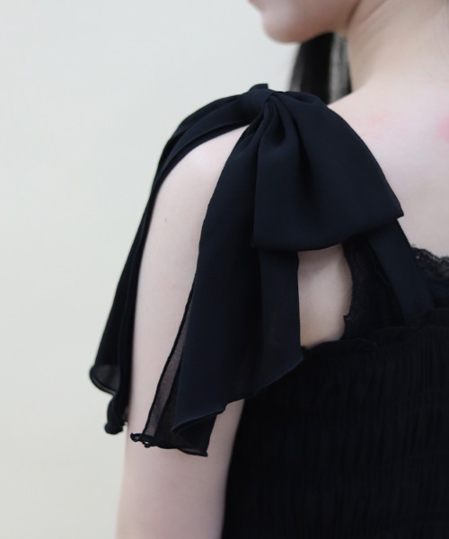 axes femme POETIQUE（アクシーズファムポエティック）の「バックフリルロングワンピース（ワンピース・レディース・ピンク/クリーム/ブラック・MEDIUM）」の15枚目の写真