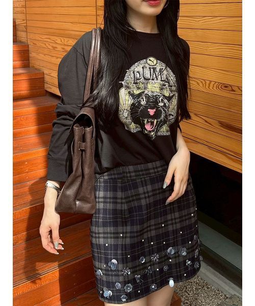 LILY BROWN(リリーブラウン)の「【LILY BROWN×PUMA】バリエプリントロングスリーブTシャツ(Tシャツ/カットソー・レディース・C/A/B・F)」の6枚目の写真