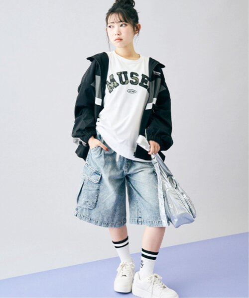 LOVETOXIC（ラブトキシック）の「【LTXC】ハーフデニムカーゴパンツ（デニムパンツ・キッズ・ブルー/グレー・M:150cm/L:160cm/S:140cm/130cm）」の2枚目の写真