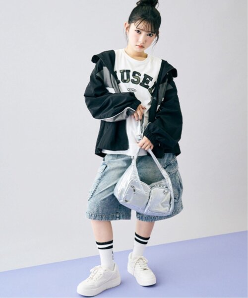 LOVETOXIC（ラブトキシック）の「【LTXC】ハーフデニムカーゴパンツ（デニムパンツ・キッズ・ブルー/グレー・M:150cm/L:160cm/S:140cm/130cm）」の4枚目の写真