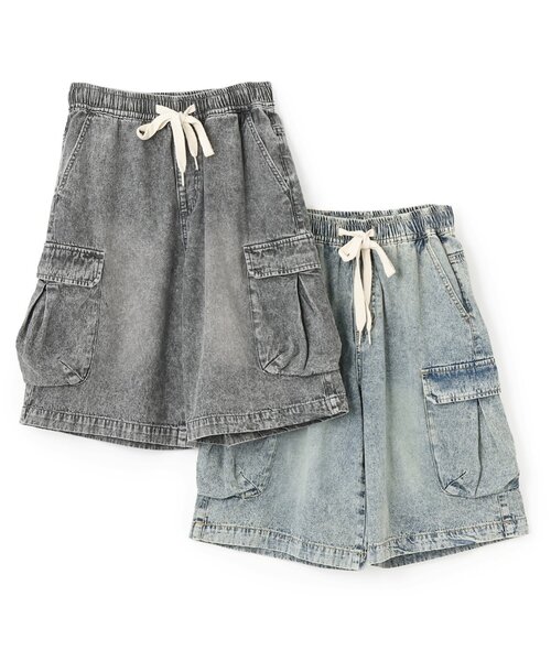 LOVETOXIC（ラブトキシック）の「【LTXC】ハーフデニムカーゴパンツ（デニムパンツ・キッズ・ブルー/グレー・M:150cm/L:160cm/S:140cm/130cm）」の5枚目の写真