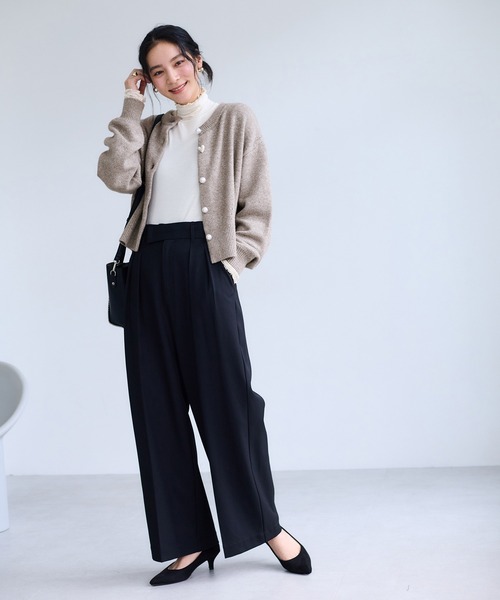 セール】ハートアソートパール釦ラメミックスカーディガン/イージー