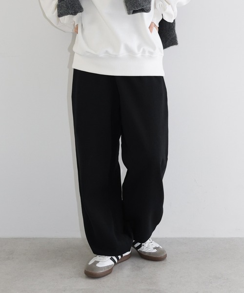 ANME（アンメ）の「ワンポイントロゴ刺繍スウェットパンツ（スウェットパンツ・レディース・オフホワイト/ブラック/オートミール/ブラウン・M/XXL/XL/L）」の5枚目の写真