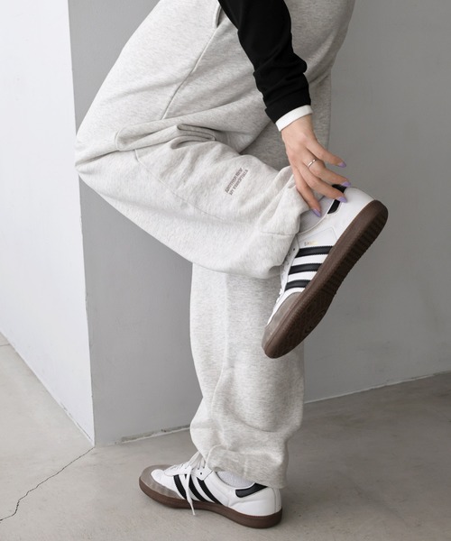 ANME（アンメ）の「ワンポイントロゴ刺繍スウェットパンツ（スウェットパンツ・レディース・オフホワイト/ブラック/オートミール/ブラウン・M/XXL/XL/L）」の18枚目の写真