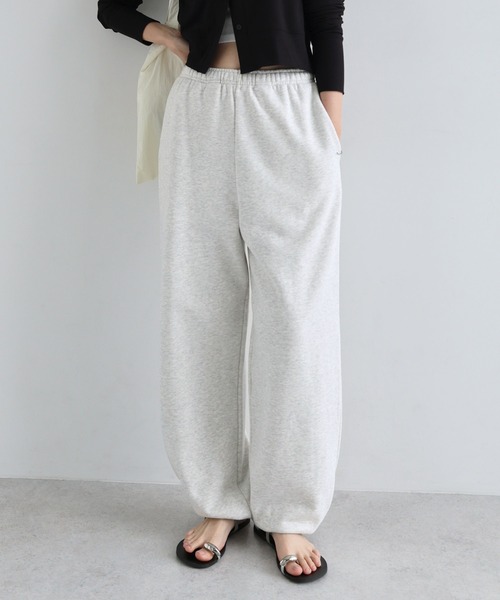 ANME（アンメ）の「ワンポイントロゴ刺繍スウェットパンツ（スウェットパンツ・レディース・オフホワイト/ブラック/オートミール/ブラウン・M/XXL/XL/L）」の14枚目の写真