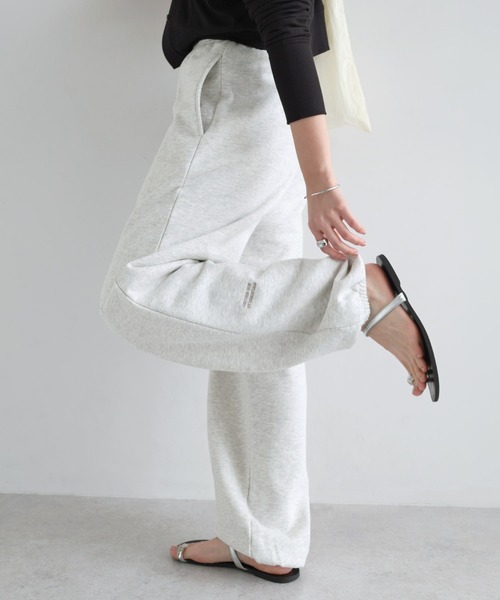 ANME（アンメ）の「ワンポイントロゴ刺繍スウェットパンツ（スウェットパンツ・レディース・オフホワイト/ブラック/オートミール/ブラウン・M/XXL/XL/L）」の16枚目の写真