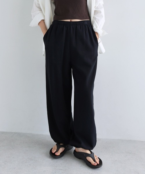 ANME（アンメ）の「ワンポイントロゴ刺繍スウェットパンツ（スウェットパンツ・レディース・オフホワイト/ブラック/オートミール/ブラウン・M/XXL/XL/L）」の20枚目の写真