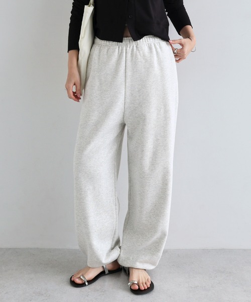 ANME（アンメ）の「ワンポイントロゴ刺繍スウェットパンツ（スウェットパンツ・レディース・オフホワイト/ブラック/オートミール/ブラウン・M/XXL/XL/L）」の15枚目の写真