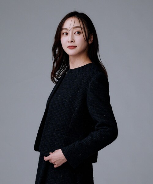 ジャケット　ツイードジャケット　レディーススーツ　スーツ　フォーマル　アウター セール】【セットアップ可/通勤スーツ/セレモニー】ツイードジャケット