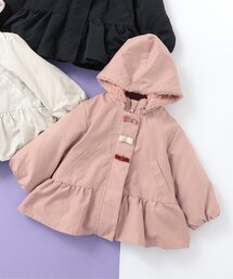 ピンクのフワフワアウター REAL 4BLOCK SAGA FOX FUR HOODIE COLLAR JACKET リアルサガ